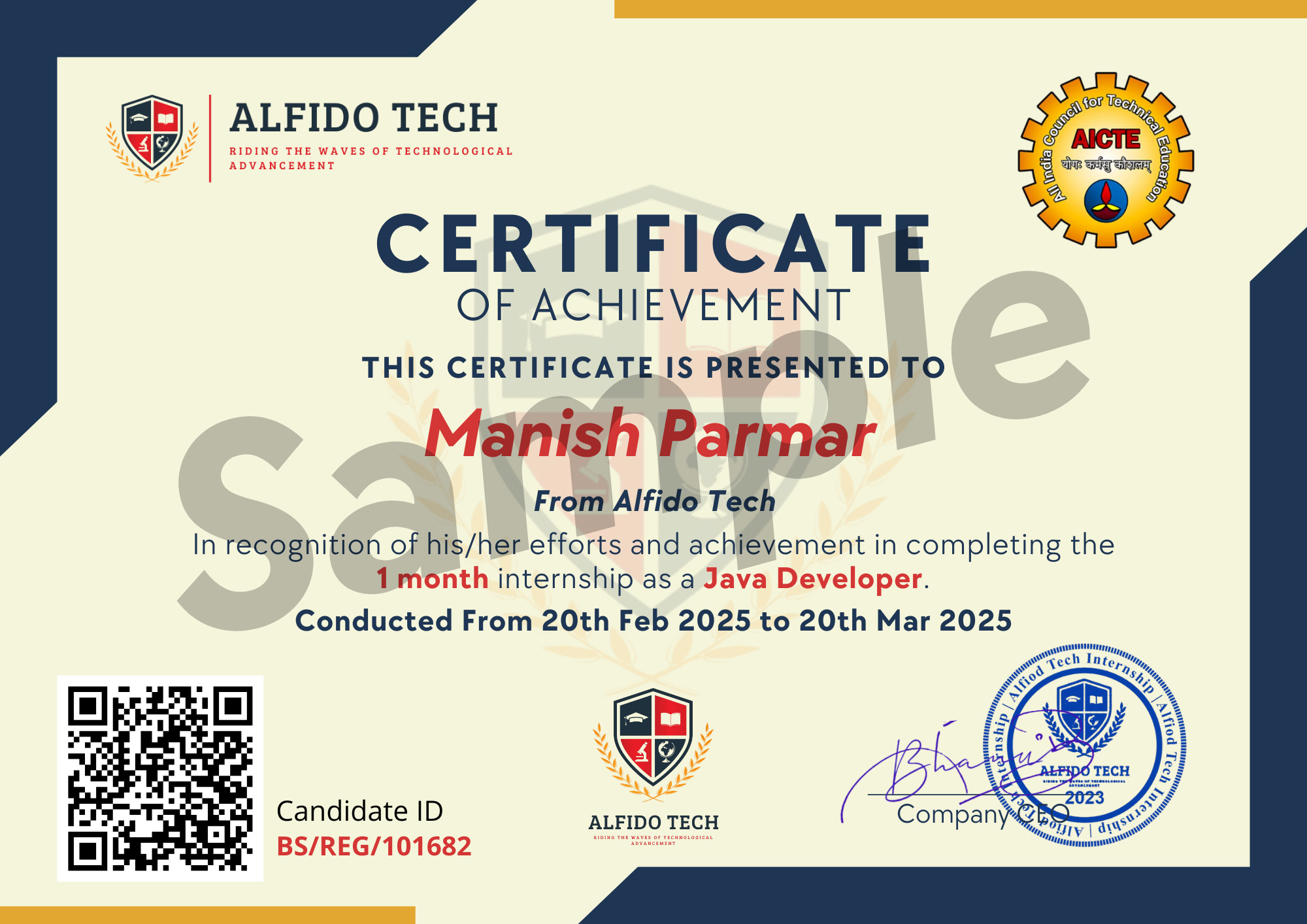 sample certificate of completion